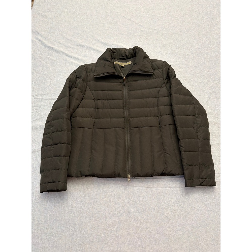 Kenneth Cole Reaction Women's Puffer Jacket Down Feather Fill Black L